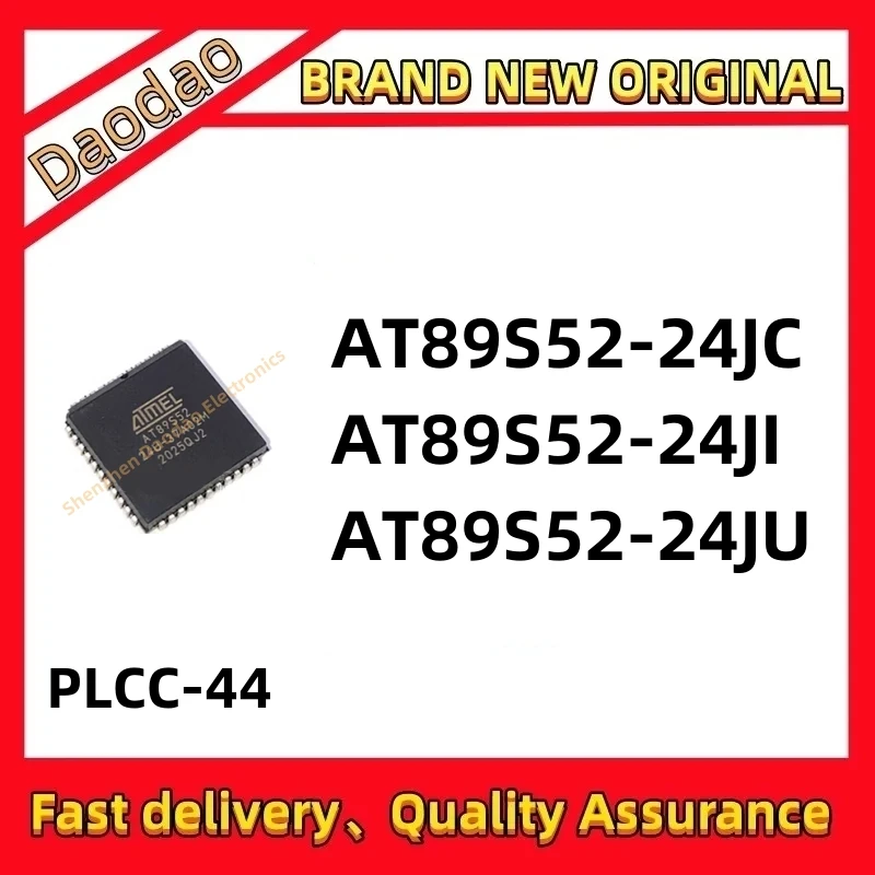 Quality Brand New AT89S52-24JC AT89S52-24JI AT89S52-24JU IC MCU Chip PLCC-44