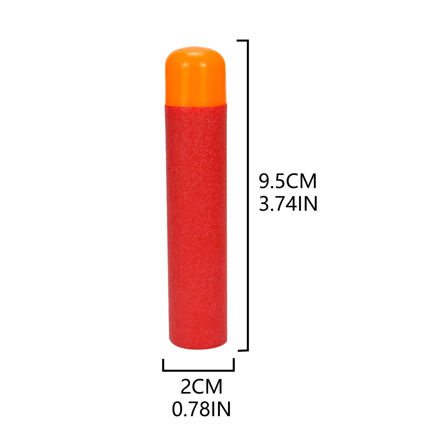 EKIND 소프트 헤드 폼 다트 리필, 너프 N-스트라이크 엘리트 메가 백부장 장난감 총 총알, 9.5cm