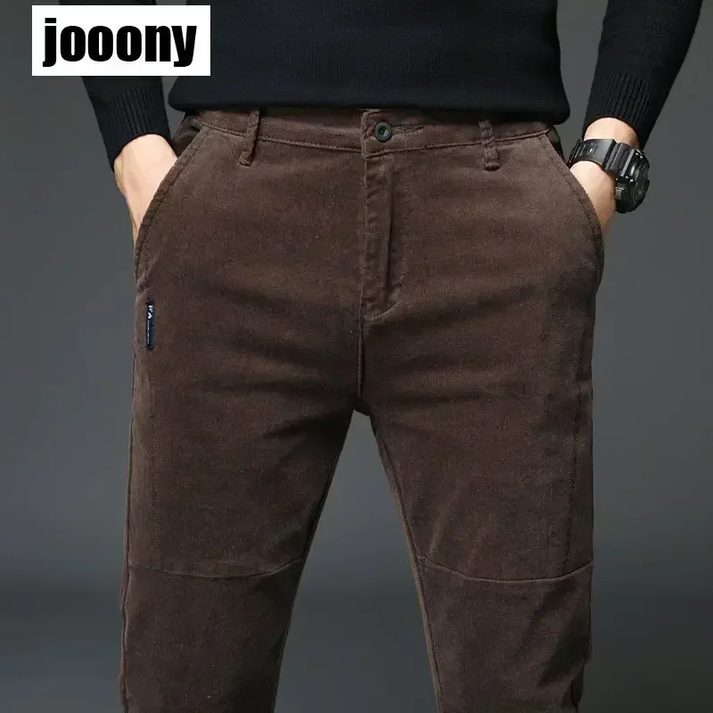 Corduroy Winter Fleece Warm Corduroy Pants Men Thick Casual Business Stretch Velvet Trousers men cotton pants