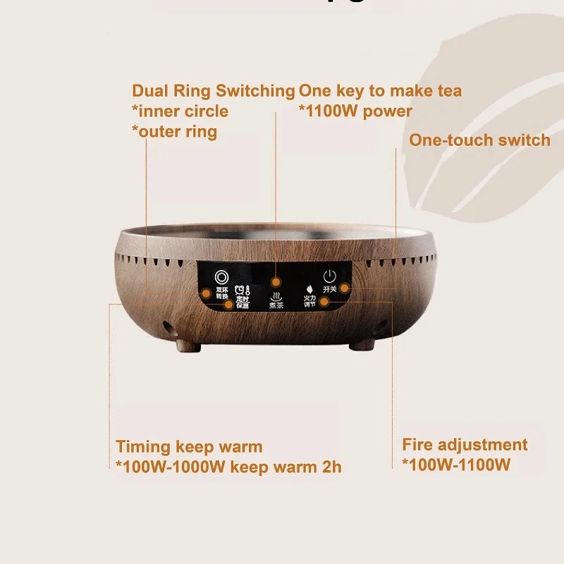 220V Electric Ceramic Stove Tea Mocha Coffee Maker Tea Stove Heating Furnace Multifunctional Maker Fast Boiling Water