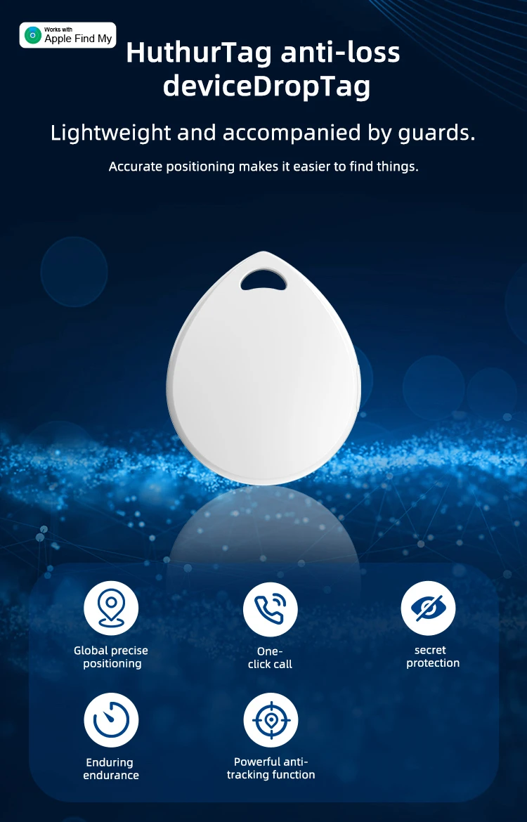 Timethinker Bluetooth GPS Tracker Tags Apple Find My APP ITag Anti Lost Smart Tag Key Card Finder IOS Pets