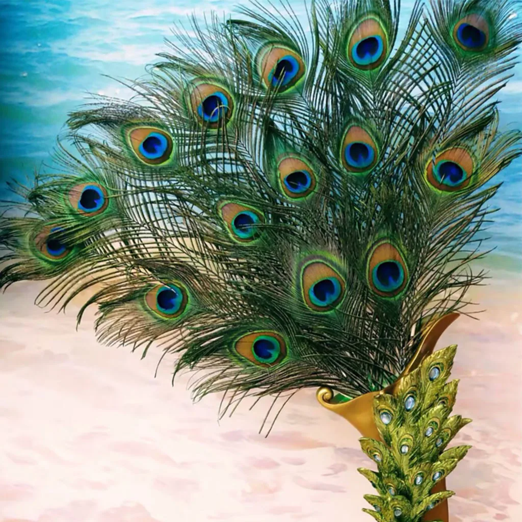 10PCS Natural Peacock Tail Feathers DIY Crafts Festival Wedding Party Home Decor 