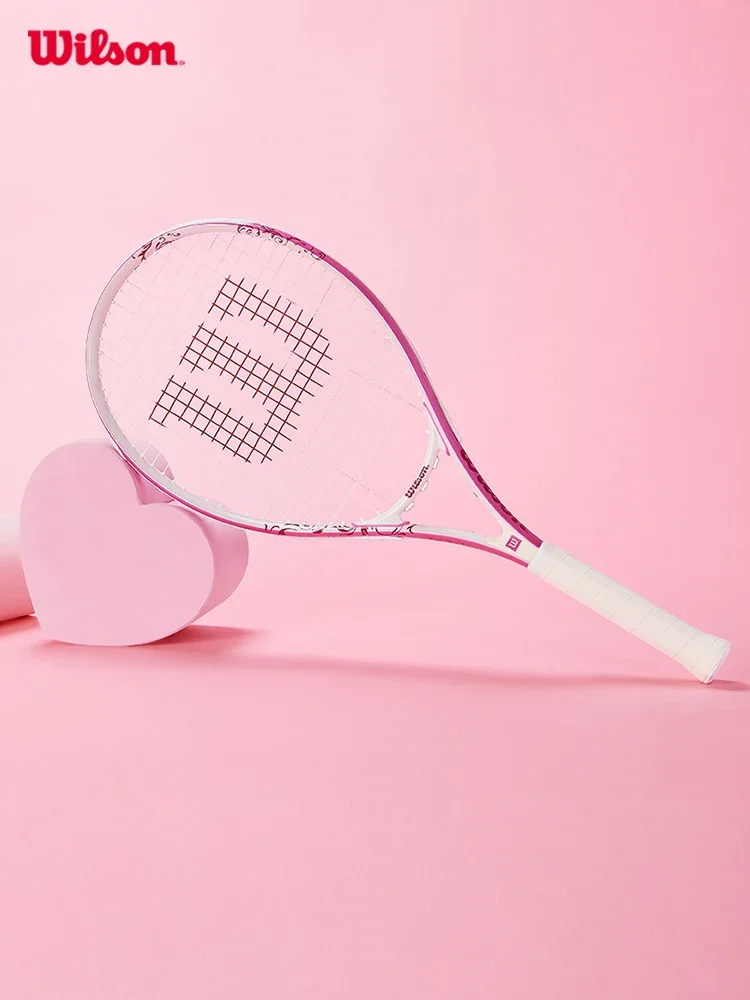 Wilson Tennis Rackets Professional Adults Beginner Carbon Alloy Rackets with Line Self-Practice Beginner Elastic Tennis Racket