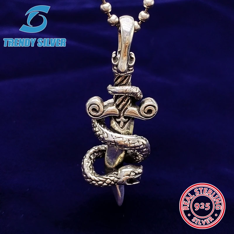 

Chain Men Man Male 925 sterling silver real Chinese Pendants necklace necklaces free shipping Jewelry