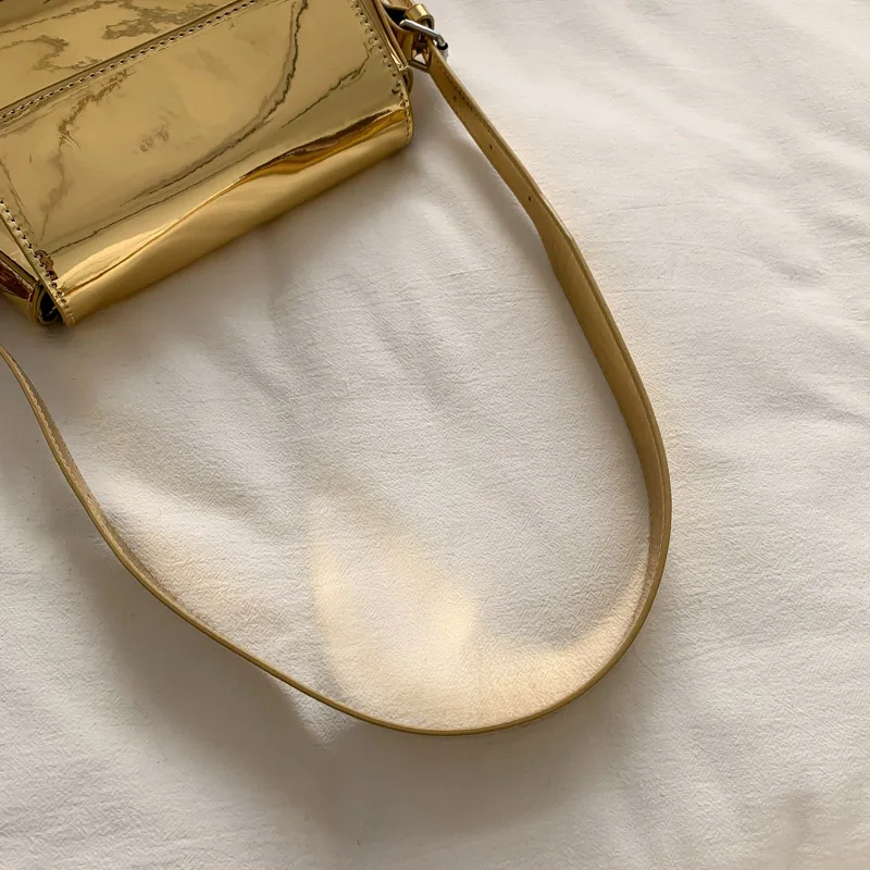 ouro brilhante bolsas femininas de alta qualidade marca desing aleta bagute saco bling bolsas de couro para mulheres prata rosa ladys bolsa de ombro