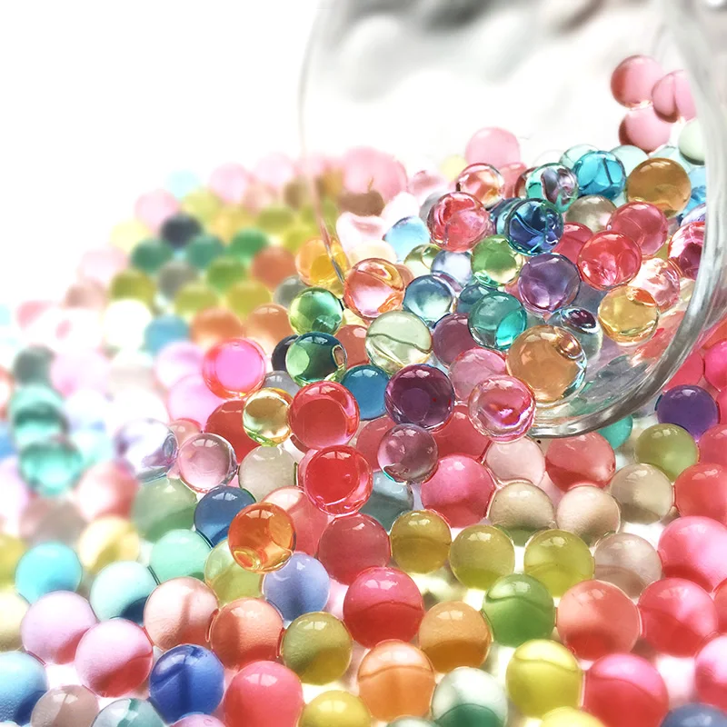 Bolas de polímero de agua Orbiz, bolas que crecen en el agua, cristal  blanco claro, Gel de hidrogel de suelo Sz003 4000, novedad de 10000-50%  piezas - AliExpress
