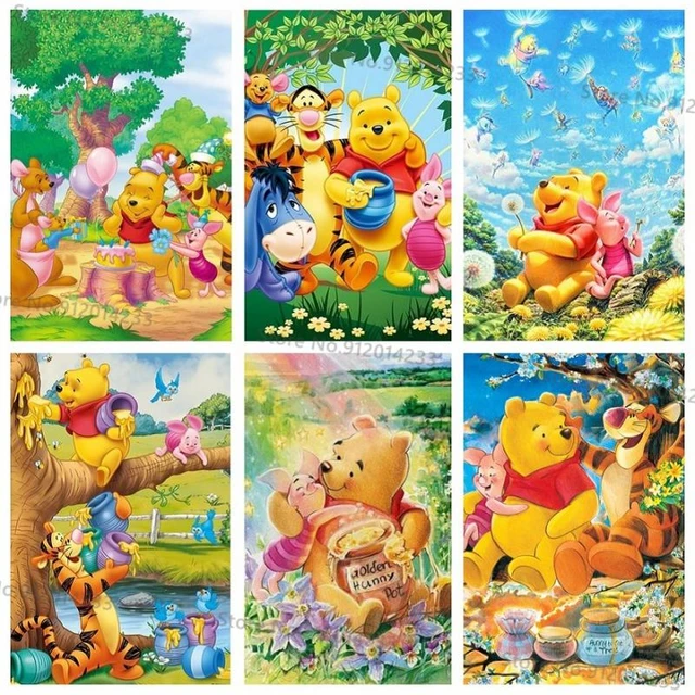 Winnie Pooh Rhinestone Diamond Painting  Winnie Pooh Cartoon Diamond  Painting - Diamond Painting Cross Stitch - Aliexpress