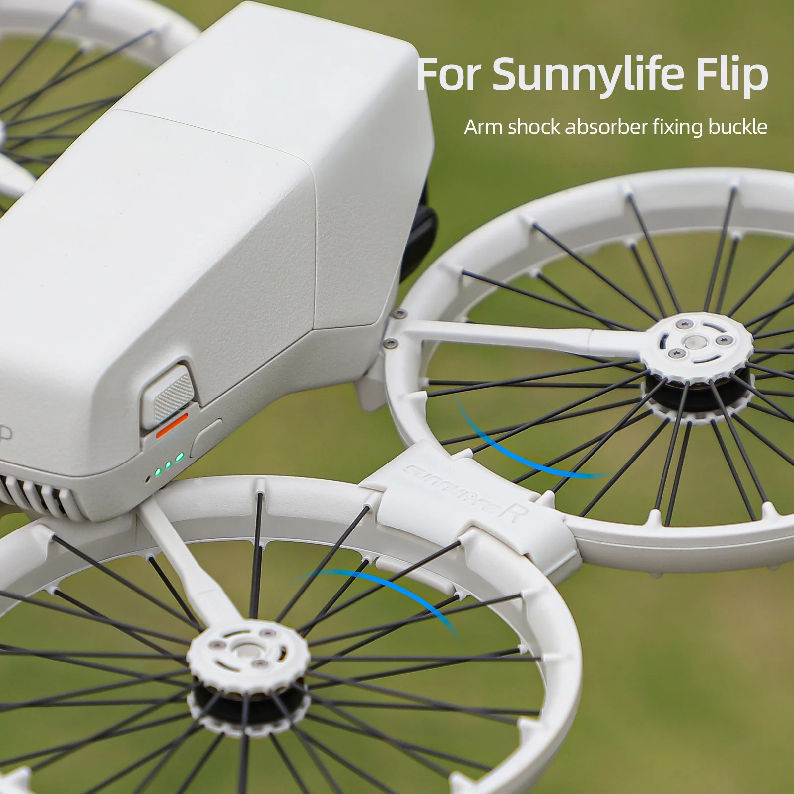 Boucle fixation antichoc bras drone DJI Flip - Lot de 2