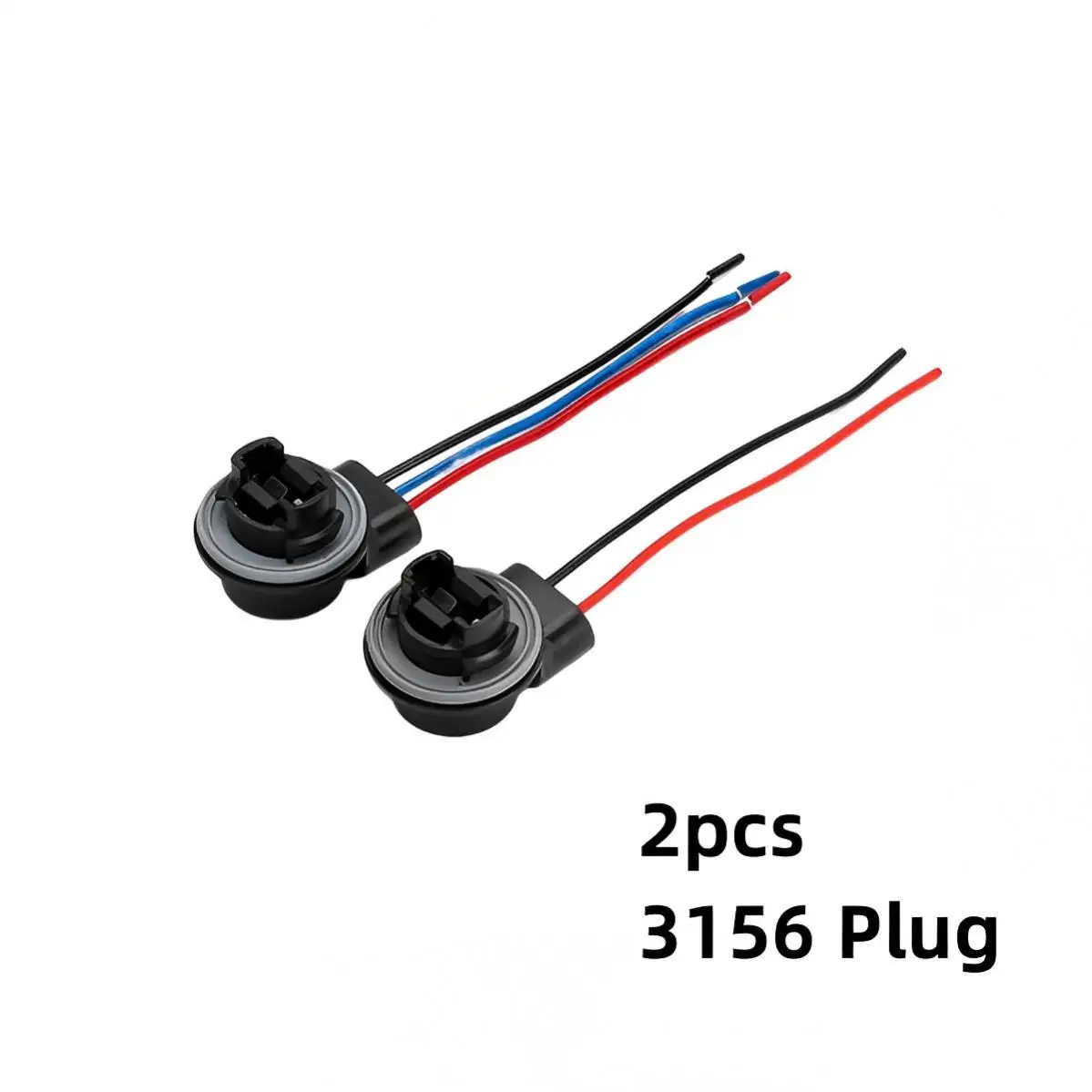 

2pcs 3156 12V Female Socket Light Harness Connector for Automobile Instrument Lamp / Turn Signal Lamp / Stoplight