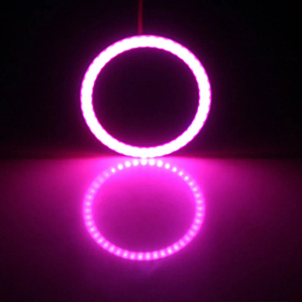 Paire Rouge 130 Mm COB LED Angel Eyes Sans Coque Ampoules De Phares De