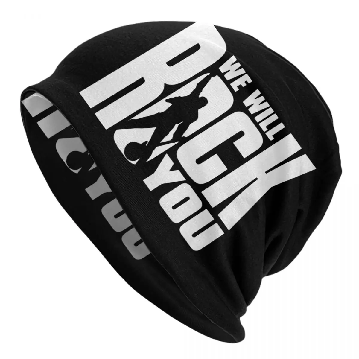 

We Will Rock You Beanie Cap Unisex Winter Warm Bonnet Femme Knitted Hats Fashion Outdoor Queen Rock Band Skullies Beanies Caps