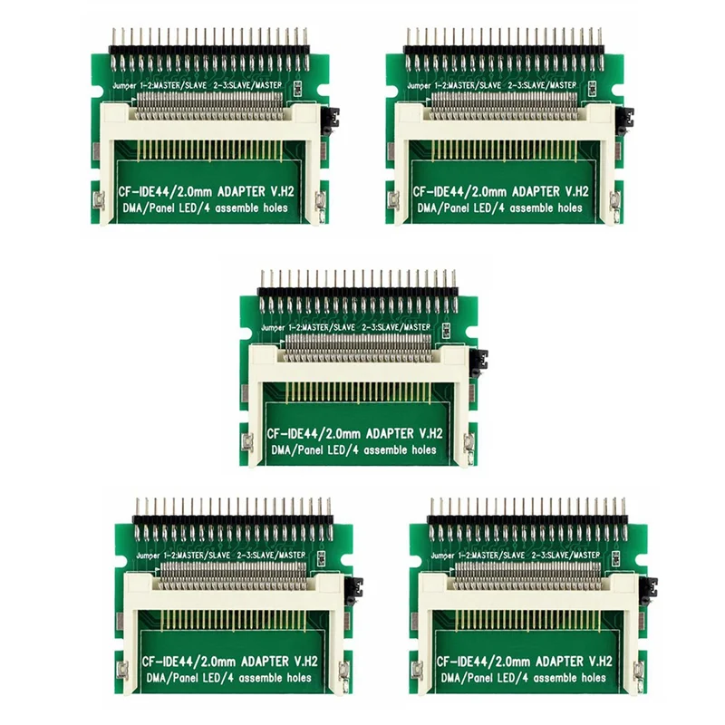 

5X Compact Flash Cf Card to Ide 44Pin 2mm Male 2.5 Inch Hdd Bootable Adapter Converter