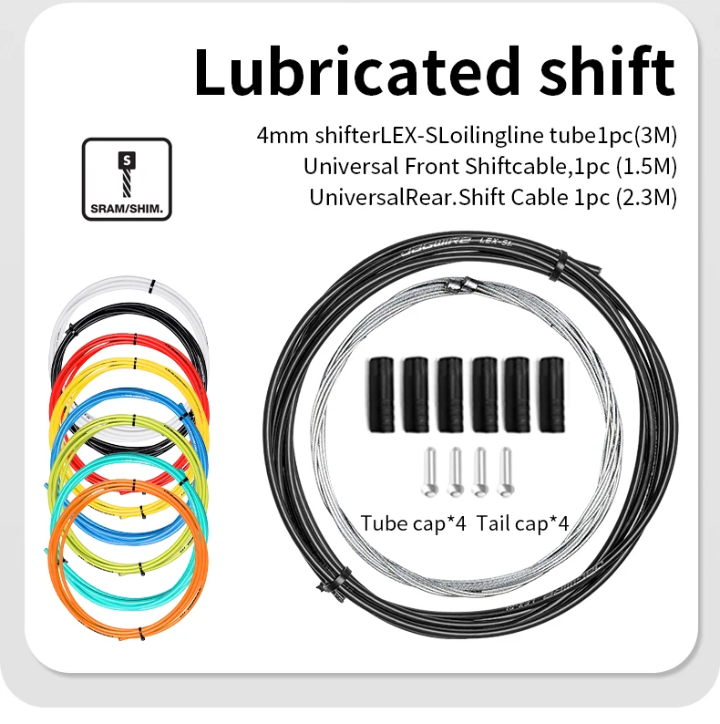 Description Picture 5 of itemJagwire Bicycle Brake /Shift Cable Tube Case Kits MTB 4mm/5mm Mountain Road Bike Brake/Shift Derailleur Cable&Housing Group Sets