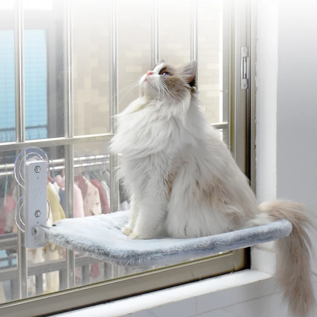 Cama colgante plegable para gato, hamaca aérea montada en ventana, marco de duradero, accesorios para _ - AliExpress Mobile