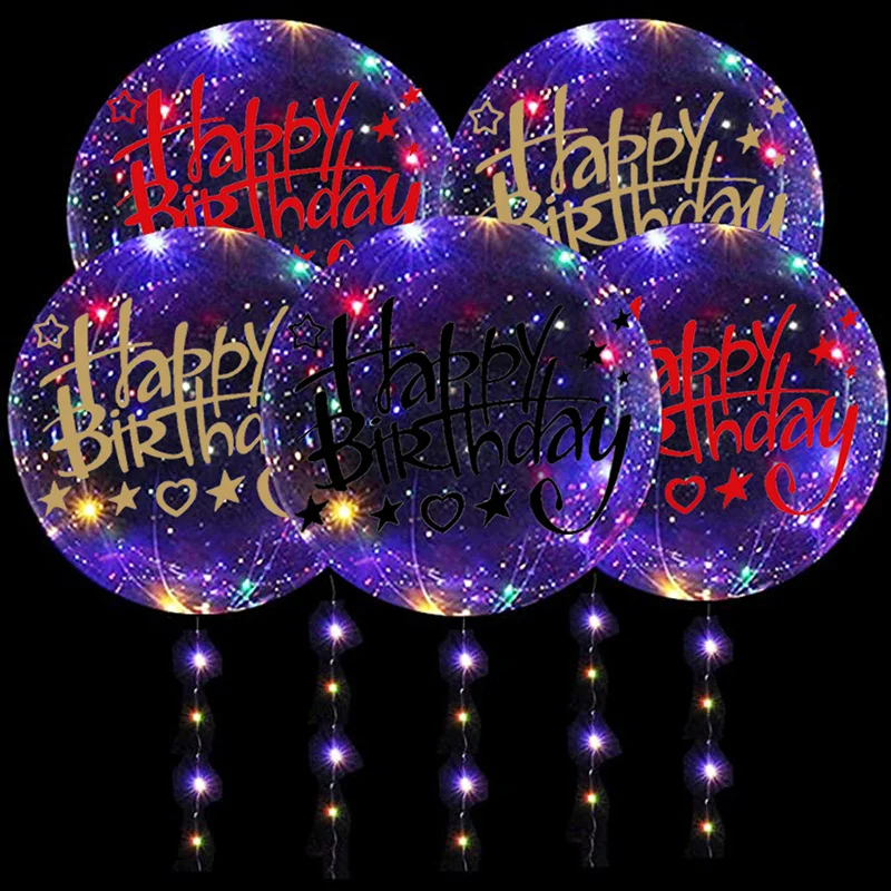 Transparent Balloons Happy Birthday  Balloons Birthday Party Decoration -  1pc 20inch - Aliexpress