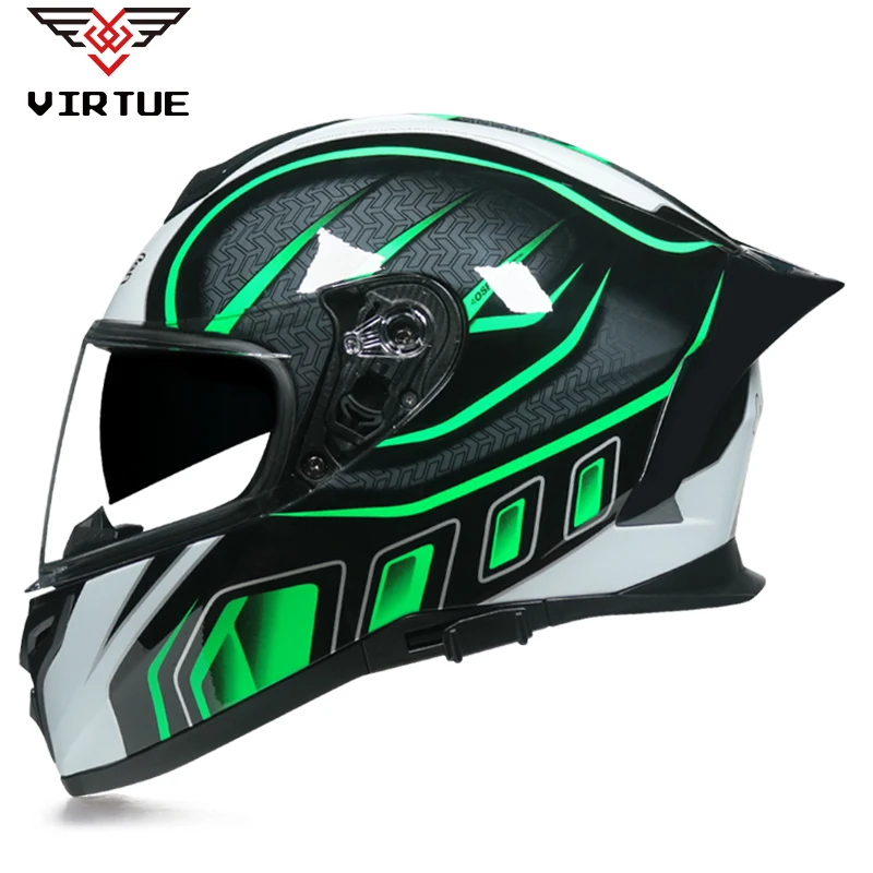

ORZ Fashion Full Face Motocycle Helmet Motocross Pedal Motorbike Cyclling Protective Gear Four Season Unisex Safety Waterproof