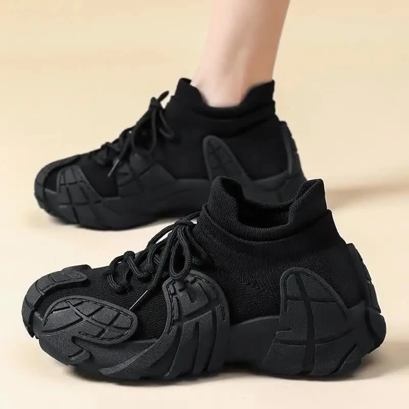 Women'S Spring And Summer New Trend Single Shoes Dopamine Comfortable Casual Shoes Thick Soled Height Increasing Sports Shoes