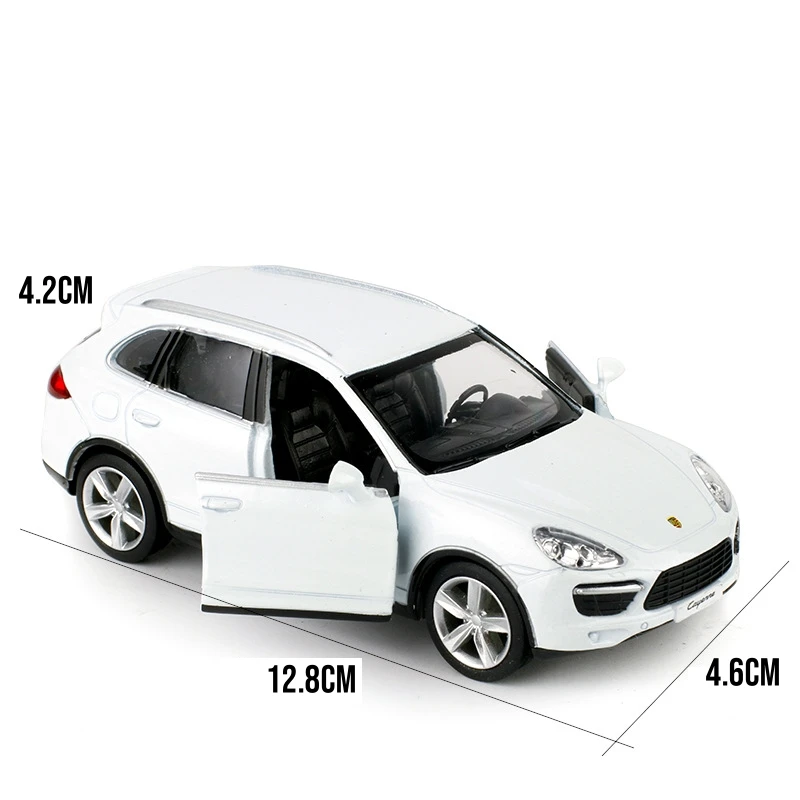 1/36 Porsche Cayenne SUV Toy Car Model For Children 5'' RMZ CiTY Diecast Sport Miniature Pull Back Collection Gift For Kid Boy 6