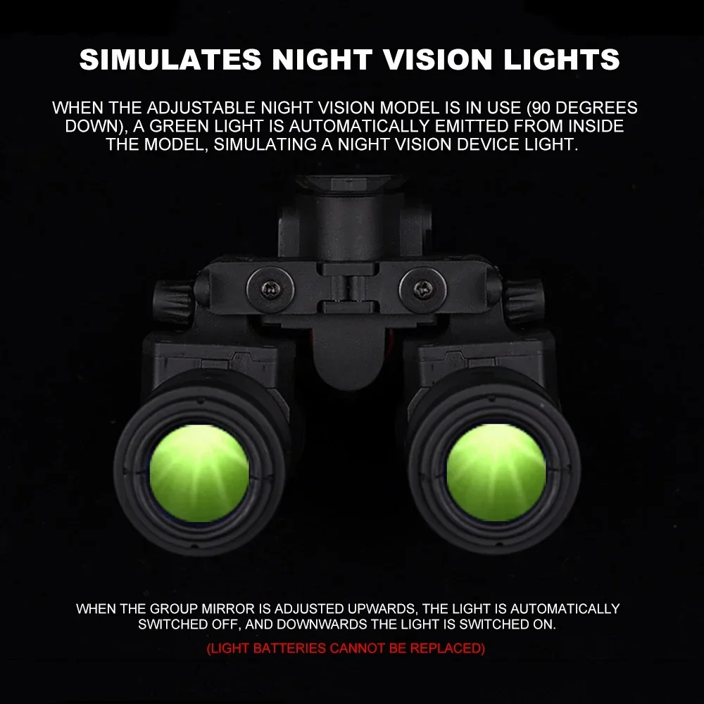 AN/PVS31 Dual-Tube Binocular Night Vision Goggles Dummy Props Airsoft Helmet Accessories Model for Hunting Cosplay