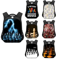Chess Player Game Print Backpack for Teenager Cute Chess Children School Bag Checkmate Rucksack Daypack Laptop Backpack Bookbag 1