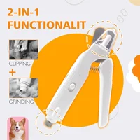 Pet Nail Clippers, Quiet Pet Nail Grinder with 2 LED Lights for Large Medium Small Puppy Dogs and Cats, Pet Nail Grooming Tool 6