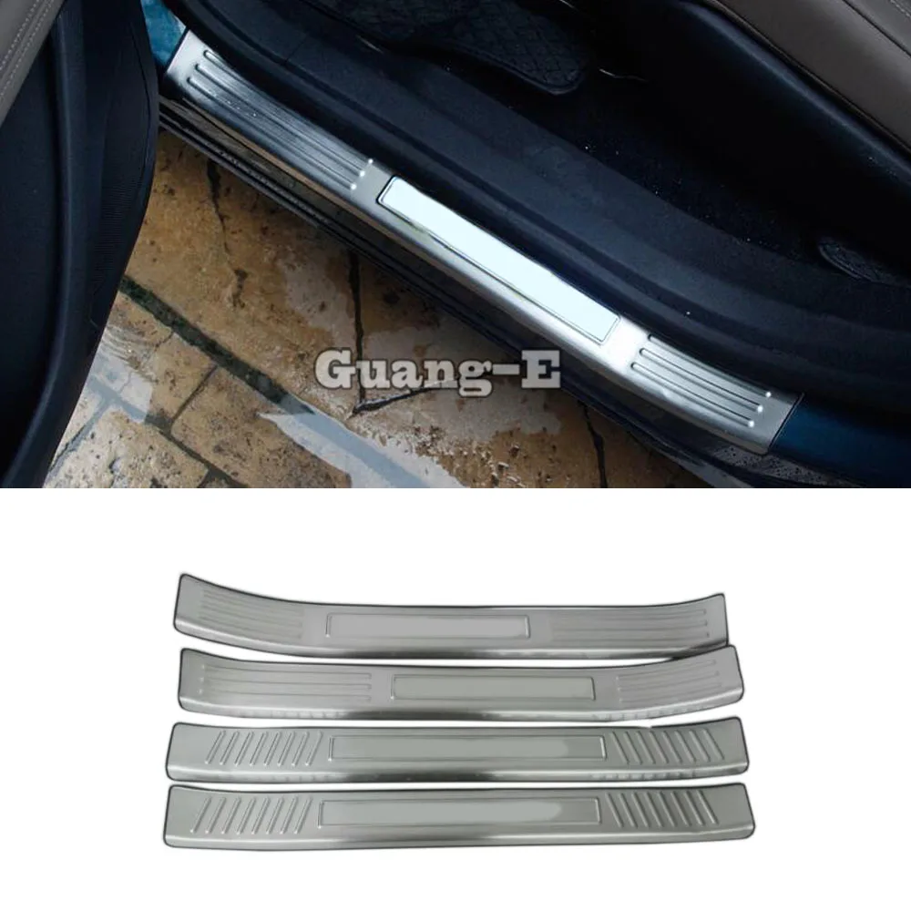 

For Peugeot 5008 2017 2018 2019 2020 2021 Car Stainless Steel Pedal Door Sill Scuff Plate Exterior Built Threshold Parts 4PCS