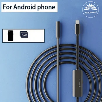 7mm 1080P Endoscope Automotive Boroscope Inspection Device Camera For  Android phone Smart Phone Android Type C Cars Mobile 1