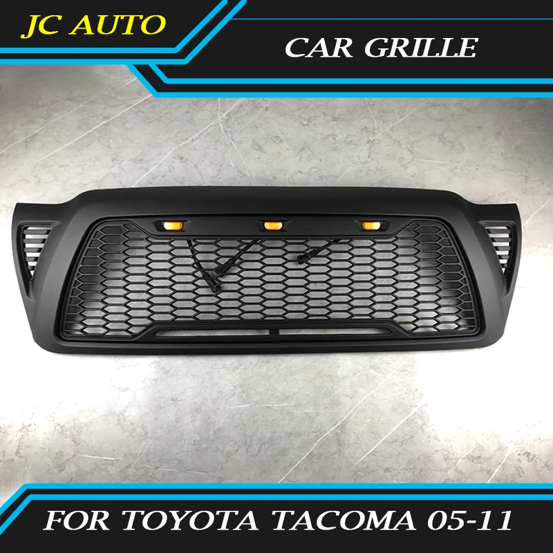 

Автомобильная решетка для TOYOTA Tacoma 2005-2011 ABS, Черная передняя решетка для гонок, автомобильные Внешние декоративные детали