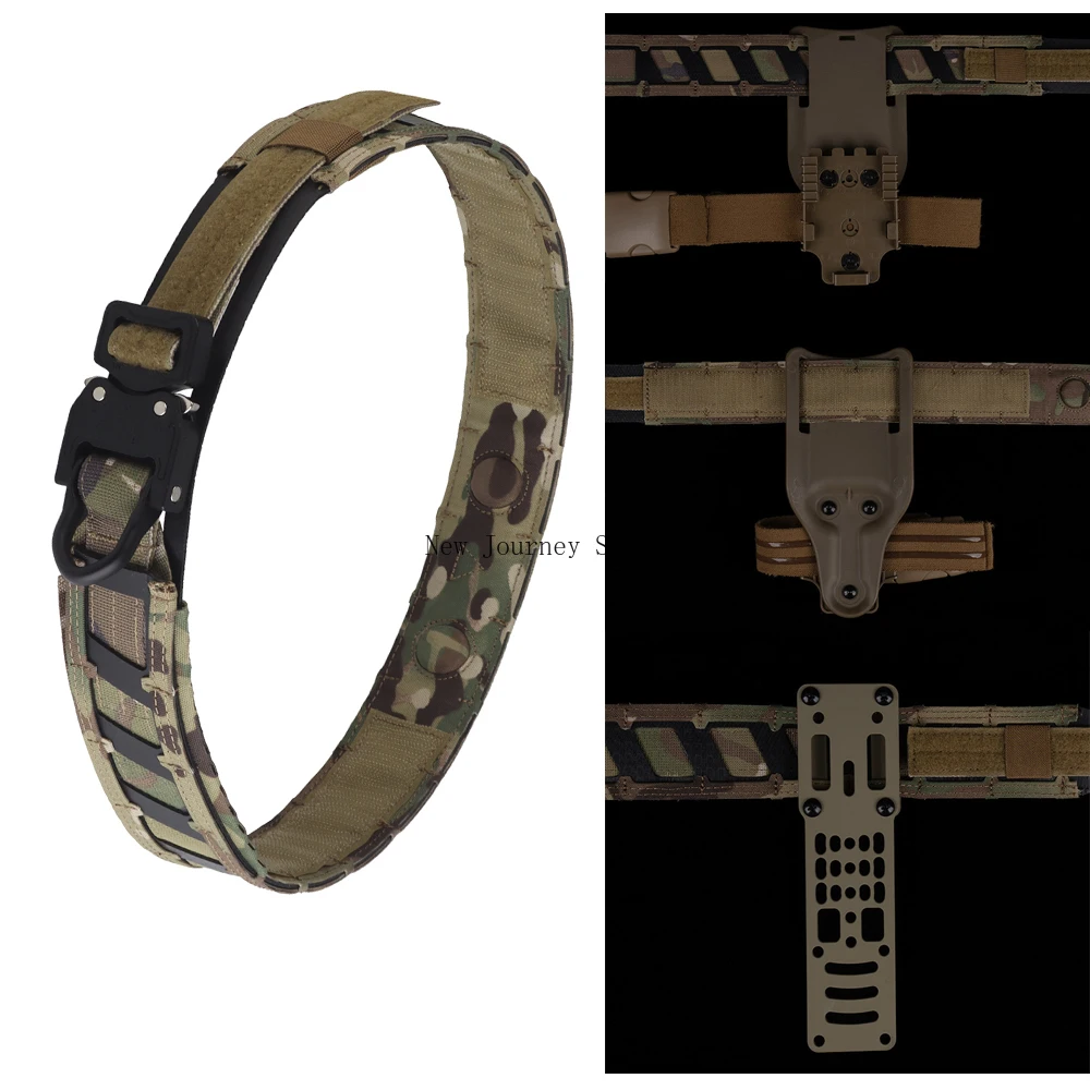 Ceinture tactique magnétique à double couche avec boucle quick pull pour pêche airsoft training