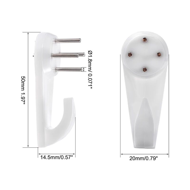 20/30pcs Non-mark Picture Photo Frame Hangers 13/22/30lbs Wall Mount Hook Painting Mirror Clock Hook Hanger for Solid Wall