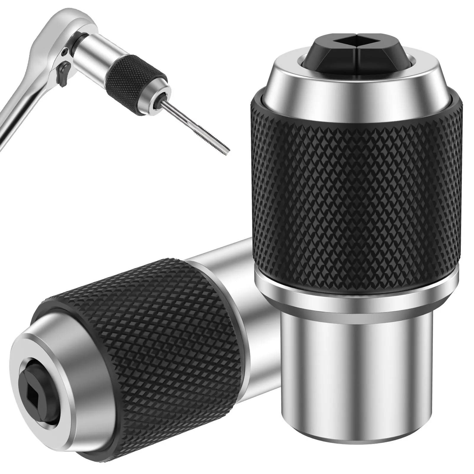 Gewindebohrer-Steckschlüssel Set, 2 Stück – Verstellbar Für M3-M12, Mit 1/4" Und 1/2" Antrieb, Aus Chrom-Molybdän-Stahl