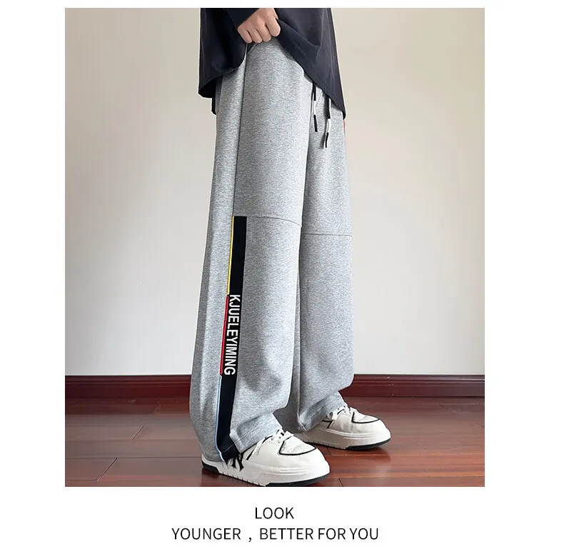 Hochwertige Herren-Baumwoll-Jogginghose 2026 Frühling Herbst Freizeithose Jugend Streetwear Große Größen 5XL Jogger Outdoor Loose-Fit Hose – Detail 9