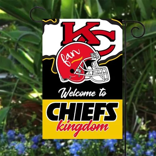 Chiefs Kingdom Spirit Double-Sided Garden Banner, 12x18 Yard Flag