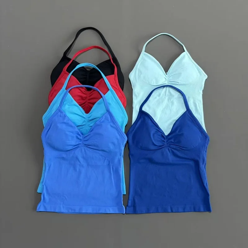 HISTELLO Df Dupe Gym Longline Strappy Top Yoga Vest Woman Backless Tank Tops Sports Fitness Bras Running Workout Gym Halter 100 S00facbdbf09e4721836b46dca9a79985H