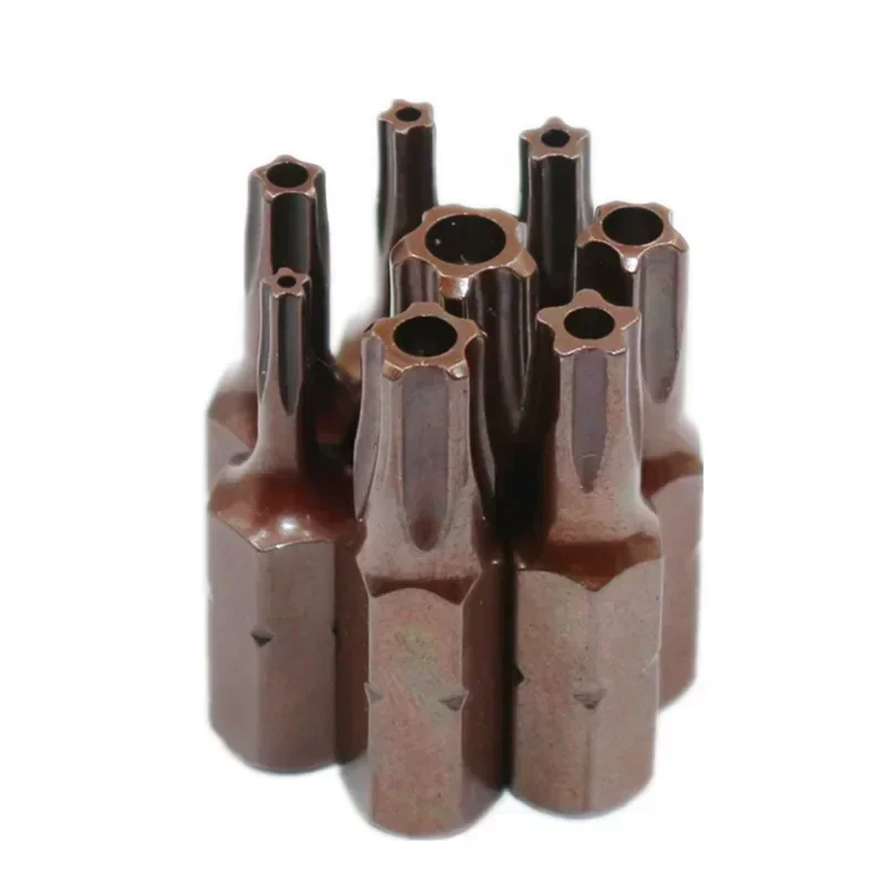 

Длинная пятиугольная отвертка с защитой от кражи, 25 мм, Звездный тип, сливовый цвет, сталь S2, ручка 1/4 с магнитной пятизвездочной насадкой