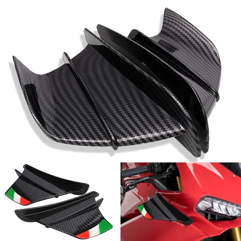 Motorcycle Wing Kit Aerodynamic Winglet Spoiler For Ducati 899 959 1198 1198S 1199 1299 Panigale V4 V4S V4R V2 Supersport S