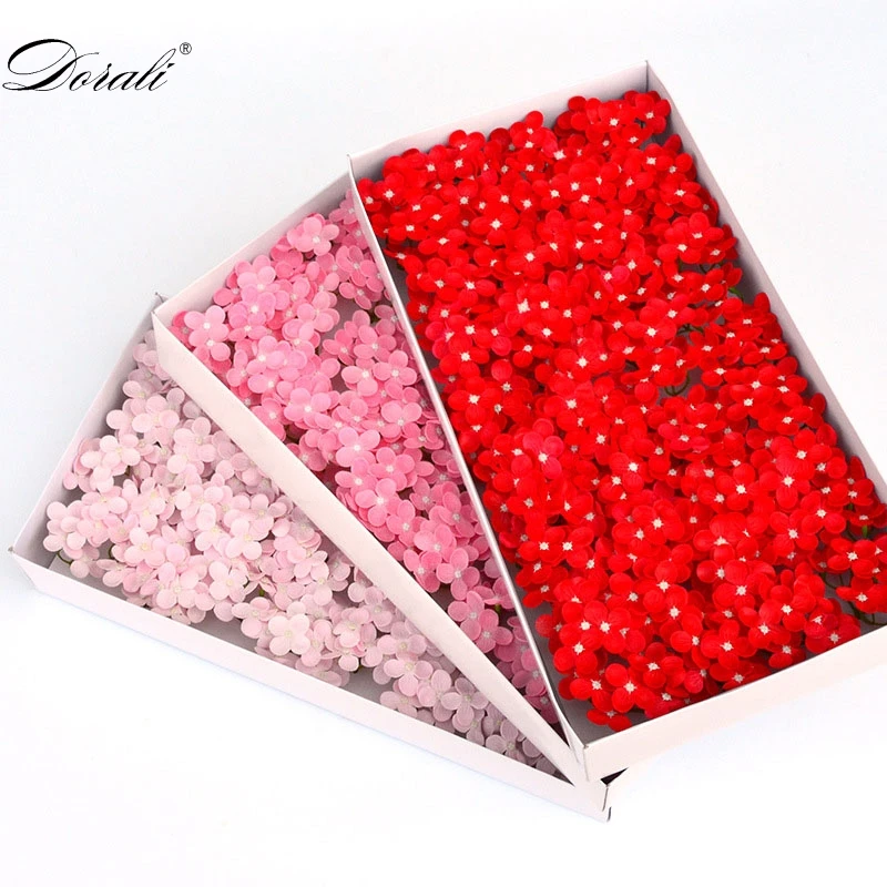 

40Pcs/box Soap Hydrangea Flower Head Artificial Flowers Wedding Decor Fake Flower For Valentine'S Day Party Gift Holding Flowers