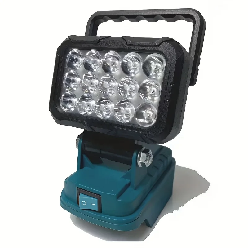 15-LED Work Light, Portable Spotlight Flashlight Compatible with Makita 18V Lithium-ion Battery