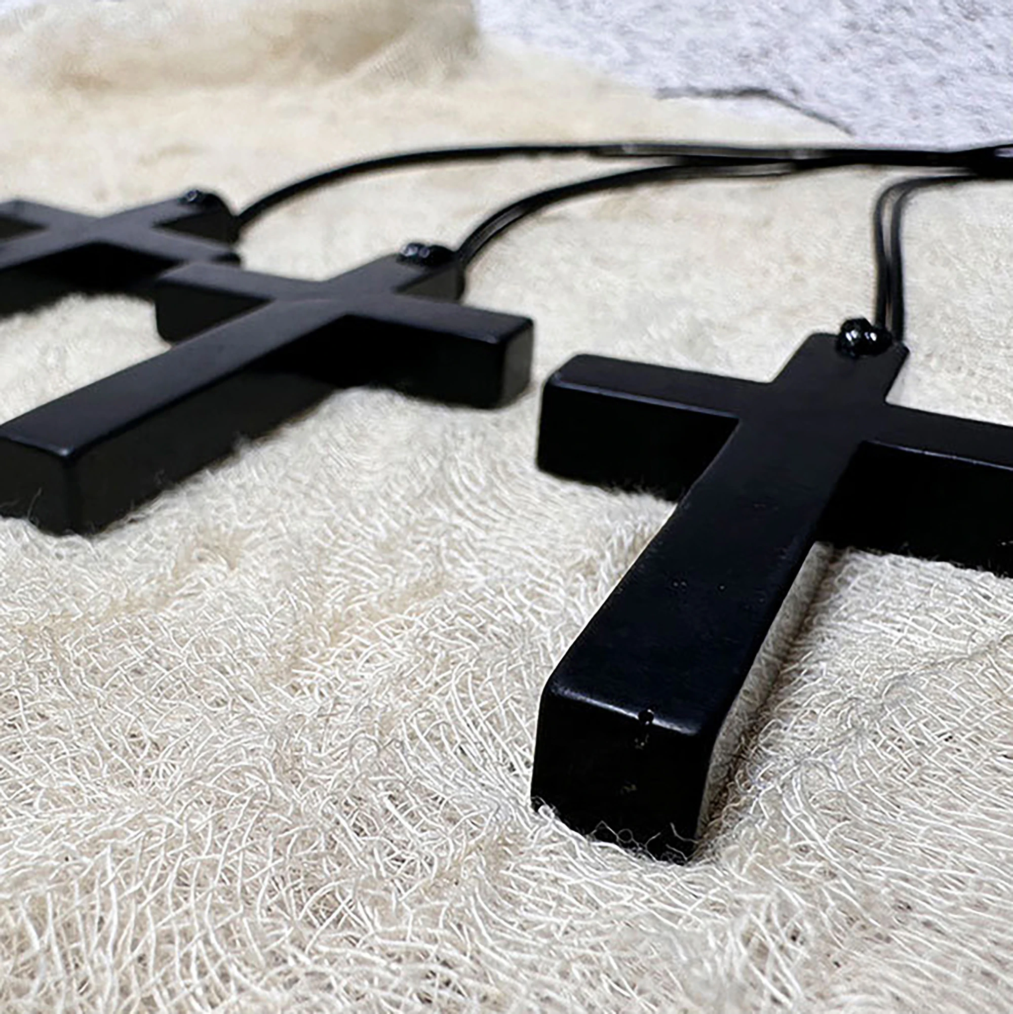 Karelian Heritage Shungite Cross Pendant, Natural Stone Jewelry Accessory for EMF Protection, Real Shungite Black Stone