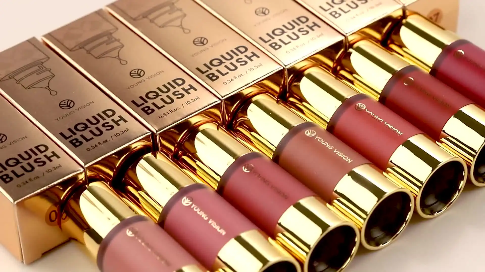 YOUNG VISION 8-color dropper liquid blush eyeshadow contouring long-lasting matte rouge stick