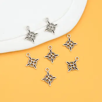 마녀 매듭 요술 매력 셀틱 보호 부적 위칸 펜던트, DIY 귀걸이 목걸이 쥬얼리 제작, 15x18mm, 로트 당 20 개