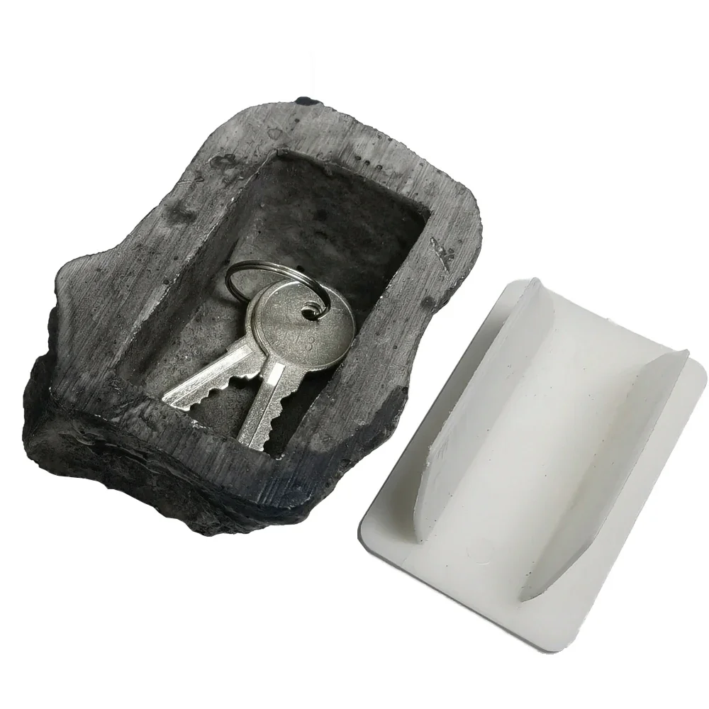 Garden Stone Hide a Spare Key Fake Rock Camouflage Stone Diversion Looks Like Real Safe Outdoor Yard Geocaching key hiding rock