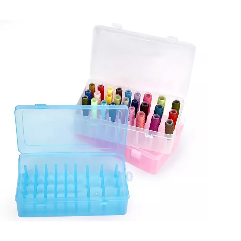 Sewing storage box Sewing Thread Storage Box 42 Pieces Spools Bobbin Carrying Case Container Holder Craft Spool Organizing Case Sewing Storage