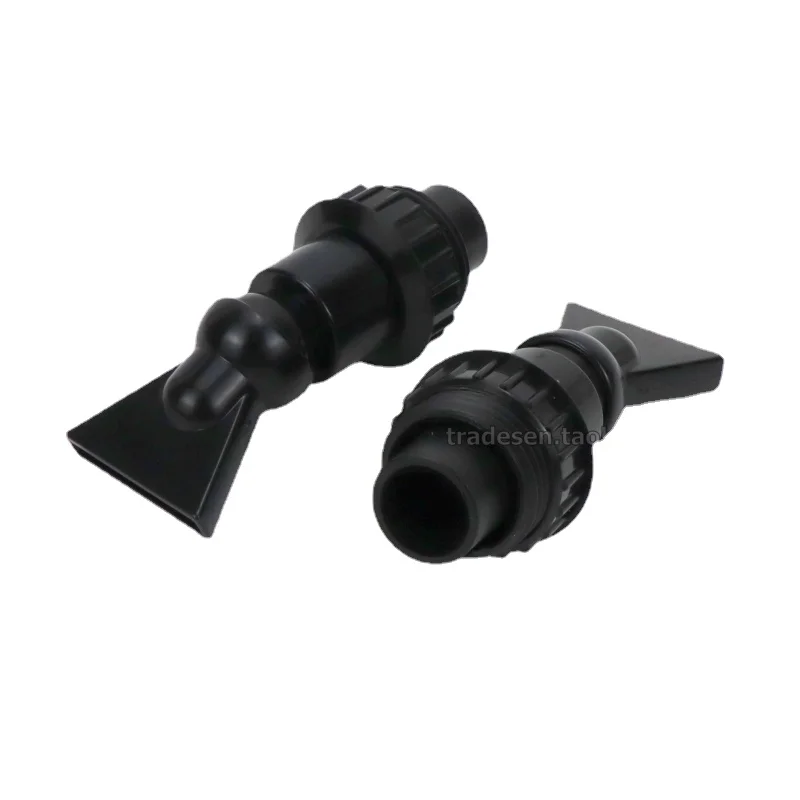 Fish tank universal duckbill nozzle water pipe overflow plate outlet nozzle with oxygen hole 4 divided with nut duckbill head