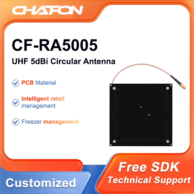 

Chafon CF-RA5005 5dbi uhf rfid antenna 865~868mhz pcb material circular for warehouse management