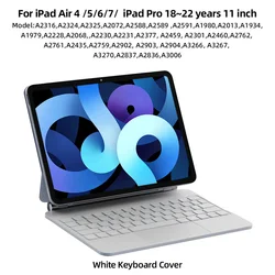 Sleek Magnetic Magic Keyboard with Integrated Smart Cover for English (White)