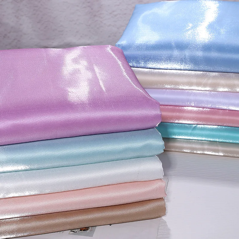 Liquid Water Light Reflective Satin Fabric by the Meter - Smooth, Breathable Finish