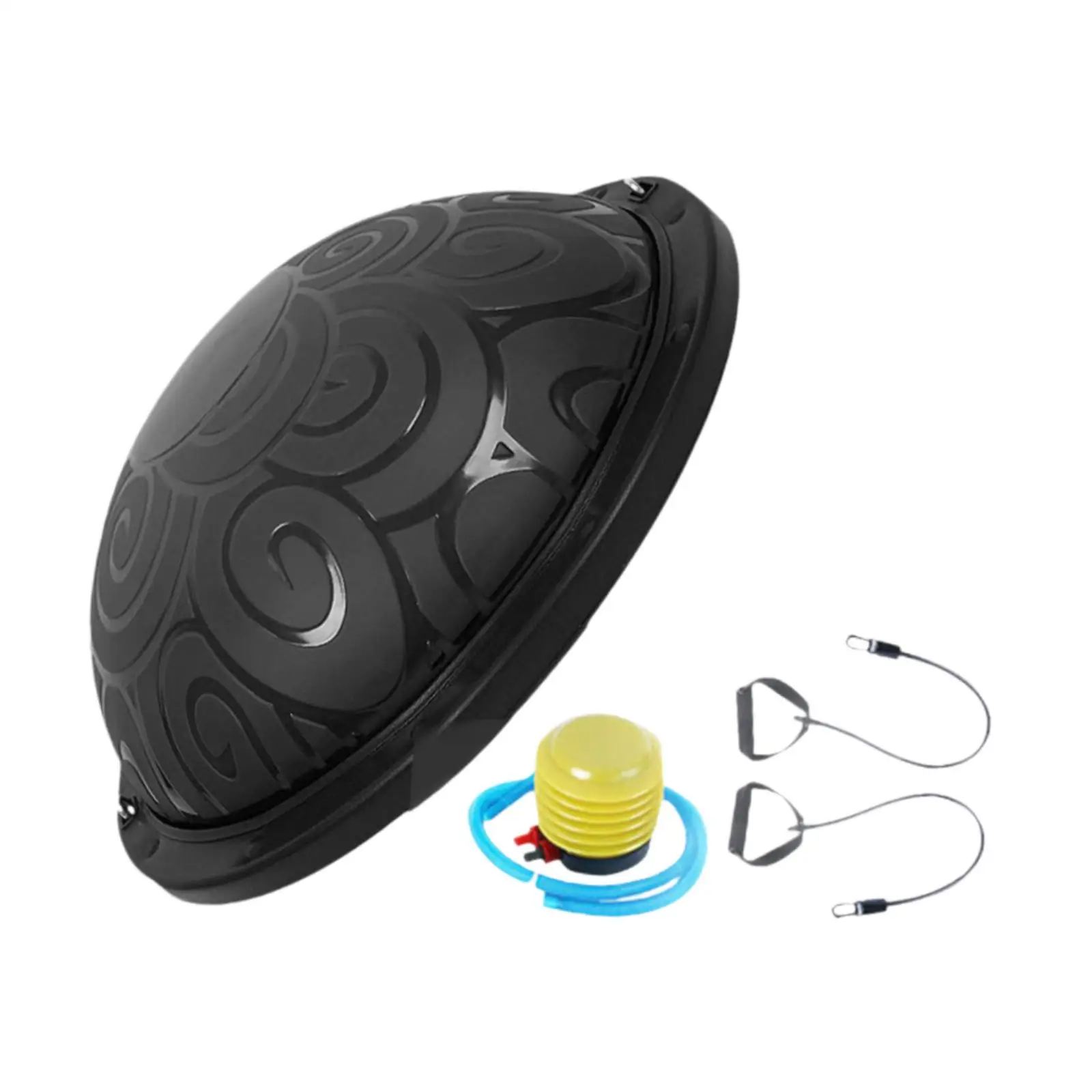 Balance Ball with Resistant Band Strength Training Equipment Half Exercise Ball Exercise Workout Ball for Fitness Yoga Pilates