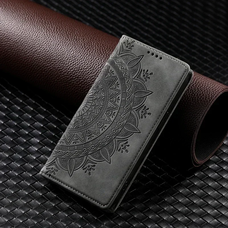 Mandala Leather Magnetic Phone Case Cover, Compatible with Samsung Galaxy A56