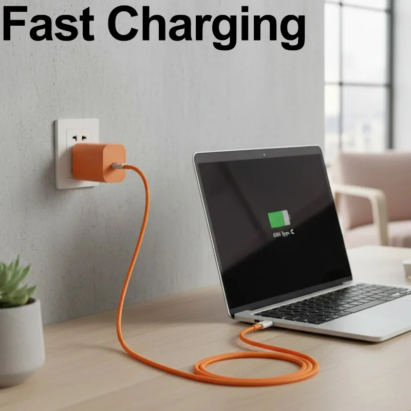 60W Type C To Type-C Fast Charging Cable Data Line for Iphone 17 Pro Max USBC To C Cable Wire Cord for IPhone 15 16 17 Samsung